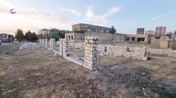Sumqayıtda TƏHLÜKƏLİ VƏZİYYƏT - kanalizasiya xəttinin üzərində obyekt inşa olunur