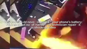 Смартфон взорвался в руках у китайца при попытке заменить батарею