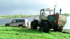 Nissan Patrol test drive and Russian Monster Tracktors
