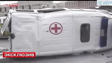 Ambulans böyle uçtu!