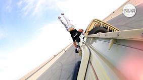 Carkour: Athlete Performs Incredible Stunts On A Moving Truck