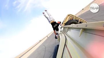 Carkour: Athlete Performs Incredible Stunts On A Moving Truck