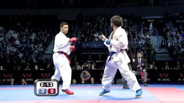 Rafael Aghayev vs Luigi Busa - WKF Karate Male Kumite Final -75kg - Belgrade 2010