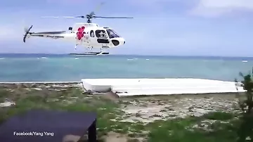 Horrifying moment helicopter crashed metres from Aussie tourist