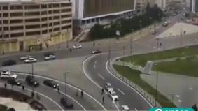 В Баку произошло ДТП, автомобиль вылетел с трассы