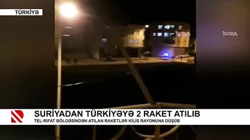 Suriyadan atılan raketlər Türkiyə ərazisinə düşüb