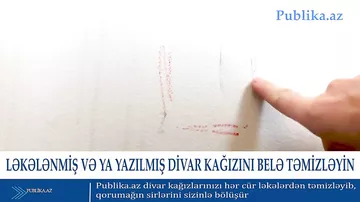 LƏKƏLƏNMİŞ VƏ YA YAZILMIŞ DİVAR KAĞIZINI BELƏ TƏMİZLƏYİN