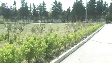 Sumqayıtda maraqlı mənzərə - stadionun ortasından yol salındı