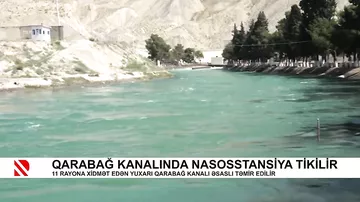 Qarabağ kanalında nasosstansiya tikilir