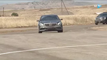 Президент Ильхам Алиев и Первая леди Мехрибан Алиева прибыли в Физулинский район