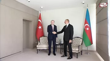 Azərbaycan və Türkiyə prezidentlərinin təkbətək görüşü (AZƏRTAC)