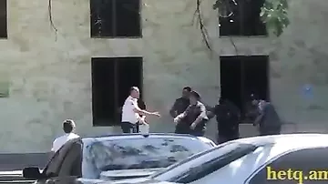 Массовая драка с участием полиции в Ереване