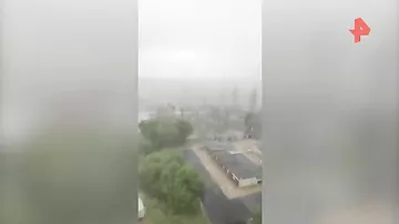 Трансформатор взорвался во время урагана в Подмосковье