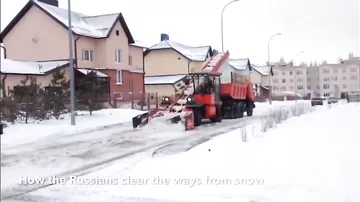 How The Russians Clear The Ways From Snow