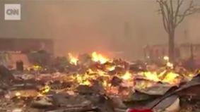 В Калифорнии лесной пожар за два часа спалил полуторавековой город
