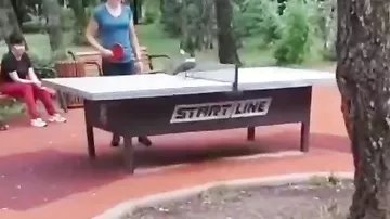 Москвичка сыграла в пинг-понг с вороной в столичном парке