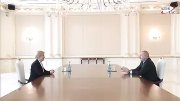 Prezident İlham Əliyev Xorvatiyanın sabiq Prezidenti Kolinda Qrabar-Kitaroviçi qəbul edib