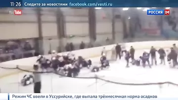 Хоккеисты "Трактора" и "Металлурга" позабавили фанатов дракой на льду