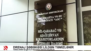 Drenaj şəbəkəsi lildən təmizlənir