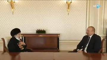 Prezident İlham Əliyev Fatma Səttarovaya “İstiqlal” ordenini təqdim edib