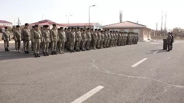 Naxçıvan Qarnizonu Qoşunlarında tabor, divizion komandirləri və müavinləri ilə komandir hazırlığı