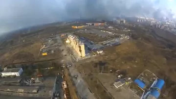Ruslar tərəfindən dağıdılan Mariupol hündürlükdən necə görünür