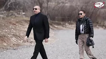 Президент Ильхам Алиев и Первая леди Мехрибан Алиева заложили фундамент новой мечети в поселке Суговушан Тертерского района