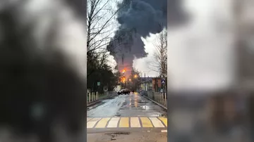 На нефтебазе в России произошел пожар