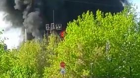 Крупный пожар в Москве 21.05.2022