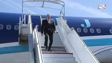 President Ilham Aliyev arrived in Brussels for working visit (May, 22)