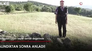Tarlasını şumlayarkən bahalı daşlar tapdı