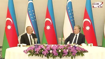 Özbəkistan Prezidenti Şavkat Mirziyoyev tərəfindən Azərbaycan Prezidenti İlham Əliyevin şərəfinə qəbul təşkil edilib
