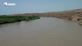 Kür çayında suyun səviyyəsi artıb, Qazaxda əkin sahələri selin altında qalıb