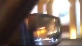 В Баку змея напала на водителя двужущегося автомобиля