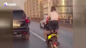 Bakıda “Moped“ təhlükəli vəziyyət yaratdı: Polis bu sürücünü axtarır-