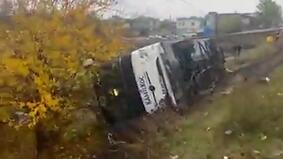 В Турции перевернулся автобус - пострадали 20 человек
