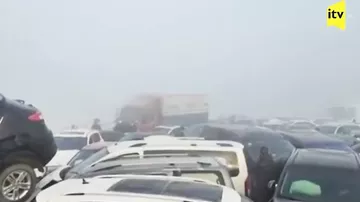 Çində 200 avtomobilin iştirakı ilə zəncirvari qəza baş verdi