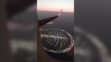Дубаи из окна самолета