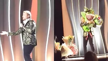 Алла Пугачева на концерте Баскова забрала его букеты