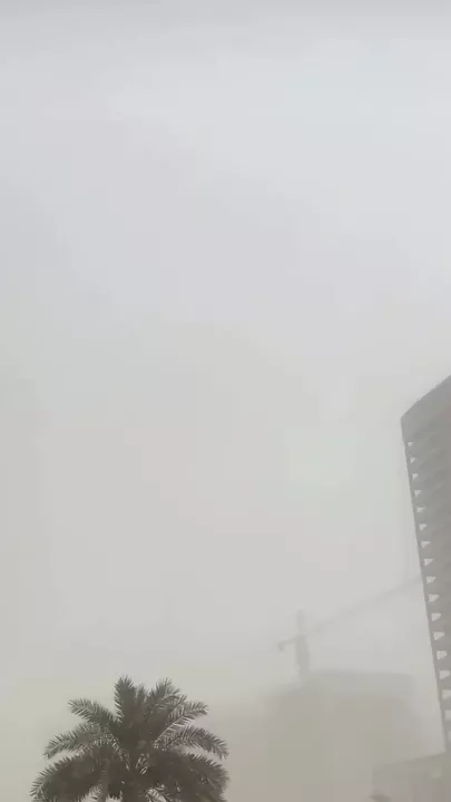 В Дубае горожане встречают песчаную бурю
