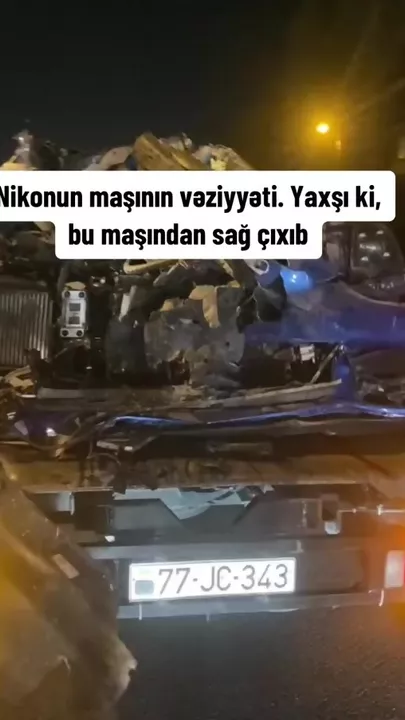 “Nikosayağı”nın qəza törətdiyi avtomobilin  YENİ GÖRÜNTÜLƏRİ