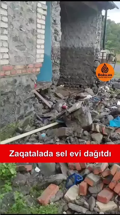 Zaqatalada sel evi dağıtdı