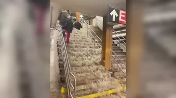 В Нью-Йорке выпал рекордный «исторический дождь» и затопил метро