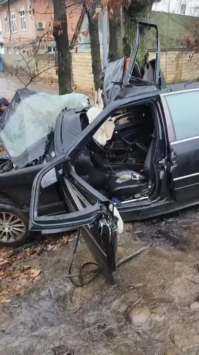 İş adamının öldüyü qəzanın dəhşətli görüntüləri