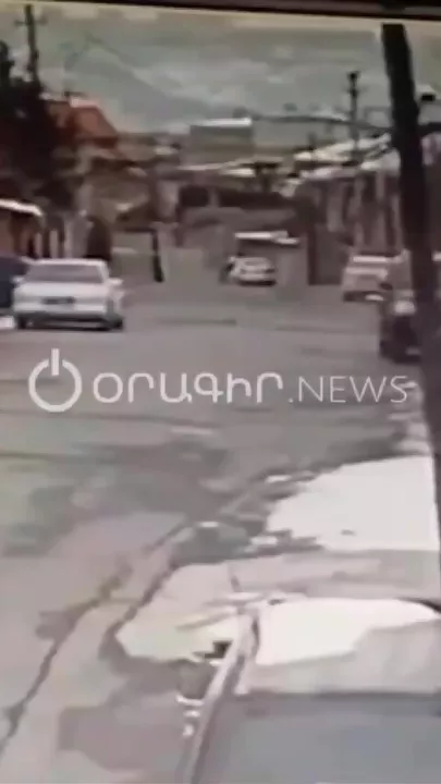 Момент взрыва в Ереване