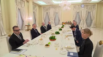 Prezident İlham Əliyevin NATO-nun Baş katibi ilə şam yeməyi əsnasında geniş tərkibdə görüş olub (AZƏRTAC)