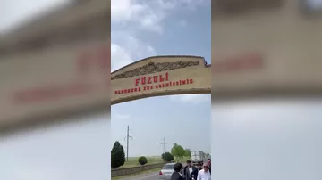 Manaf Ağayevi Füzulidə avtomobil karvanı qarşıladı