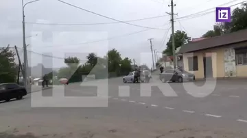 Кадры с места нападения на полицейских в Карачаево-Черкесии.