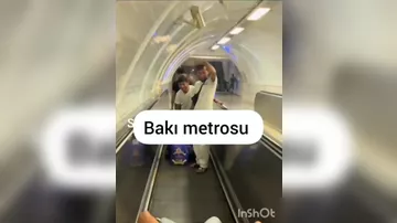 Bakı metrosunda qəribə GÖRÜNTÜ - Yorğan-döşəklə...