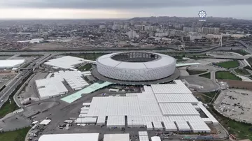 Prezident İlham Əliyev Olimpiya Stadionunun ərazisində COP29-a hazırlıqla bağlı görülən işlərlə tanış olub